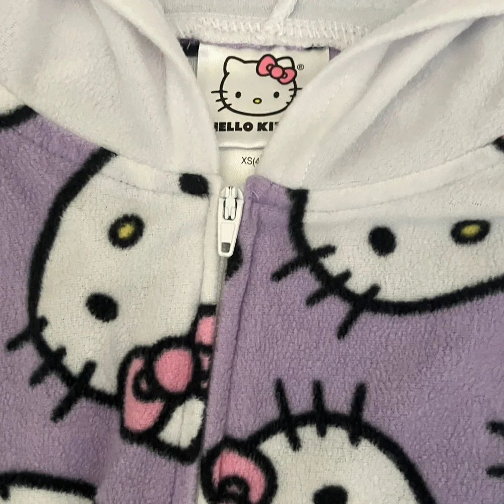 Hello Kitty Hooded One Piece Pajama Sleeper | XS 4-5